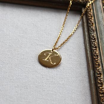 Personalised One Disc Initial Necklace, 3 of 8