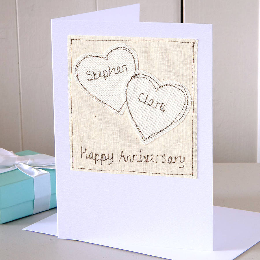 personalised wedding  anniversary  card  by milly and pip 