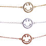 Sterling Silver Smiley Face Delicate Bracelet, thumbnail 2 of 6