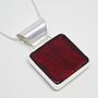 Silver Pendant With Murano Glass Square, thumbnail 10 of 12