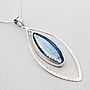 Murano Glass & Silver Hammered Elipse Pendant, thumbnail 12 of 12