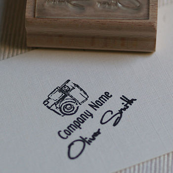Photographer Personalised Rubber Stamp, 5 of 5