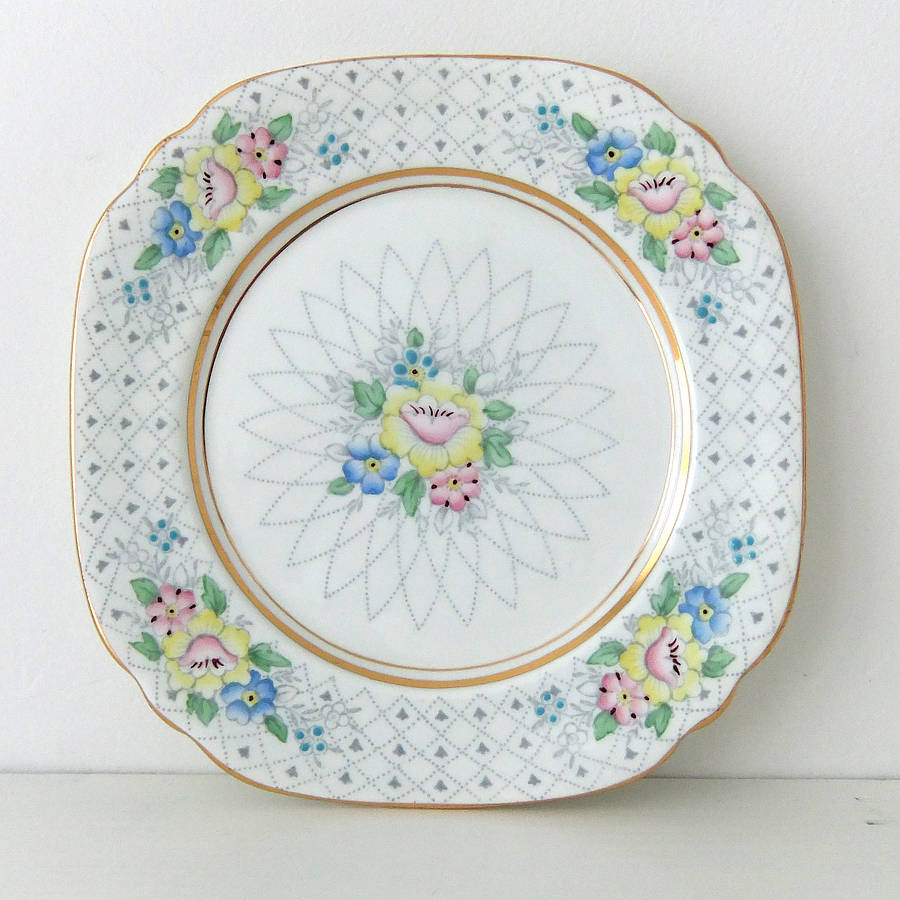 Hand Painted Vintage China Tea Set By Peony and Thistle
