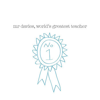 Personalised Rosette Thank You Teacher Card, 2 of 2