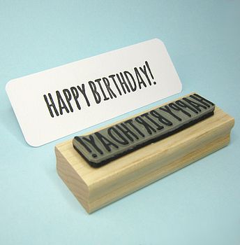 Happy Birthday Rubber Stamp, 3 of 4