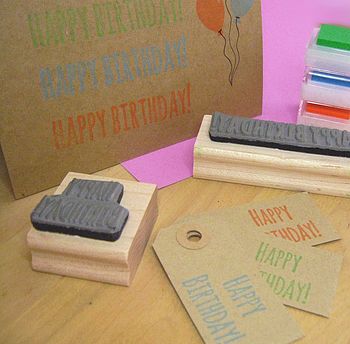 Happy Birthday Rubber Stamp, 4 of 4
