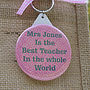 Personalised 'Teacher' Key Ring And Gift Bag, thumbnail 2 of 5