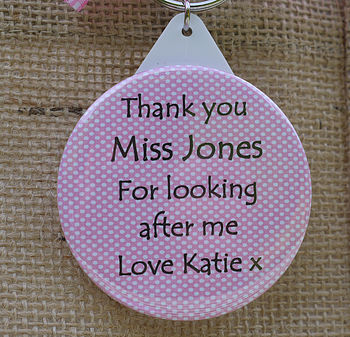 Personalised 'Teacher' Key Ring And Gift Bag, 3 of 5