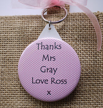 Personalised 'Teacher' Key Ring And Gift Bag, 4 of 5