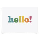 'hello' print by dig the earth | notonthehighstreet.com