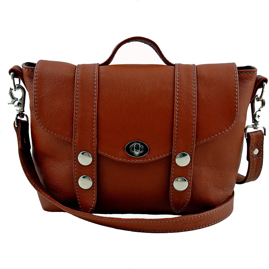 tan mini 'satchel' handbag by freeload accessories | notonthehighstreet.com