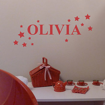 Personalised Name Stars Wall Sticker, 3 of 6
