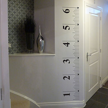 Tape Measure Growth Height Chart Wall Sticker, 2 of 4