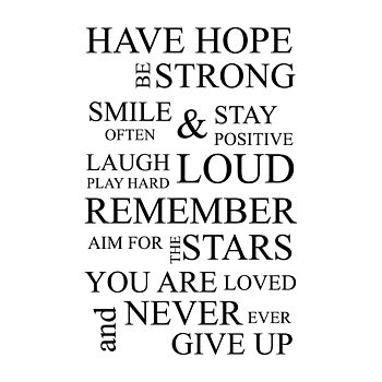 inspirational wall quote wall sticker by nutmeg wall stickers