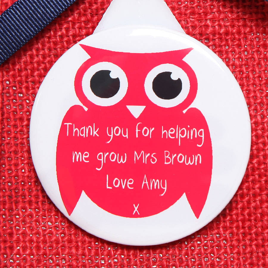 Image of Owl Key Ring Magnet Or Bottle Opener, Teachers Gift, Red/Blue/Pink