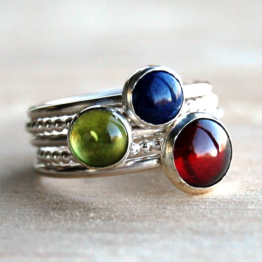 fairground gemstone stacking rings by alison moore designs