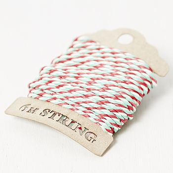 Candy Cane Christmas Bakers Twine, 3 of 3