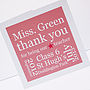 Personalised Thank You Teacher Card, thumbnail 4 of 5