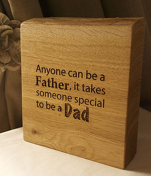 Dads Solid Oak Quote Plaque, 3 of 4