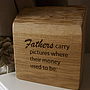 Dads Solid Oak Quote Plaque, thumbnail 4 of 4