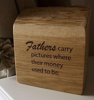 Dads Solid Oak Quote Plaque, 4 of 4