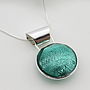Silver Pendant With Circle Of Murano Glass, thumbnail 7 of 8