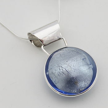 Silver Pendant With Circle Of Murano Glass, 2 of 8