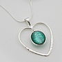 Heart Pendant In Silver With Murano Glass, thumbnail 5 of 6