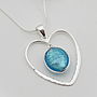Heart Pendant In Silver With Murano Glass, thumbnail 1 of 6