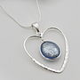 Heart Pendant In Silver With Murano Glass, thumbnail 3 of 6