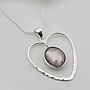 Heart Pendant In Silver With Murano Glass, thumbnail 4 of 6