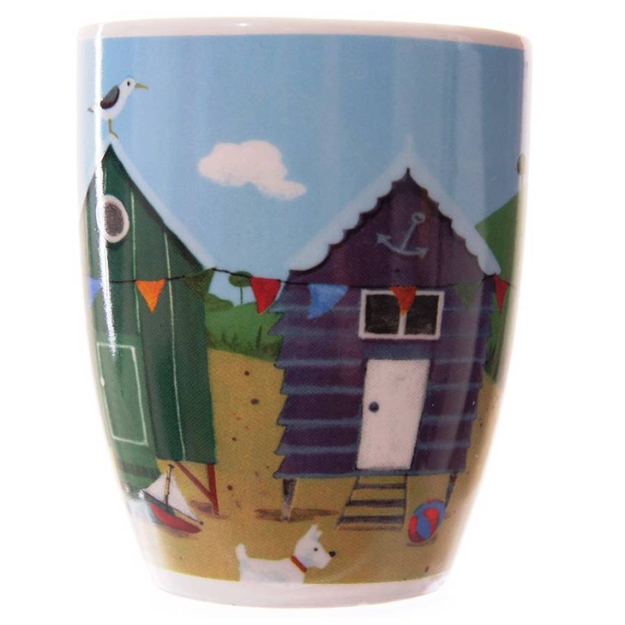 Bone China Beach Hut Mugs By British and Bespoke | notonthehighstreet.com