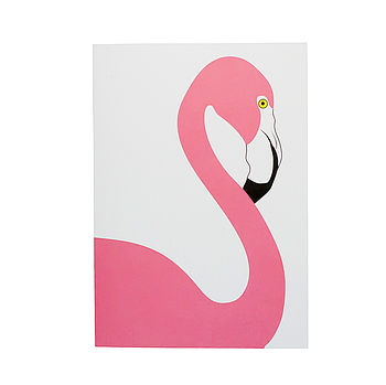 Pink Flamingo Blank Greetings Card, 3 of 3