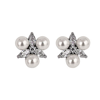 Triple Pearl Earrings By Queens & Bowl | notonthehighstreet.com