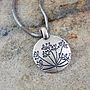 Cow Parsley Flower Pendant In Sterling Silver, thumbnail 2 of 4