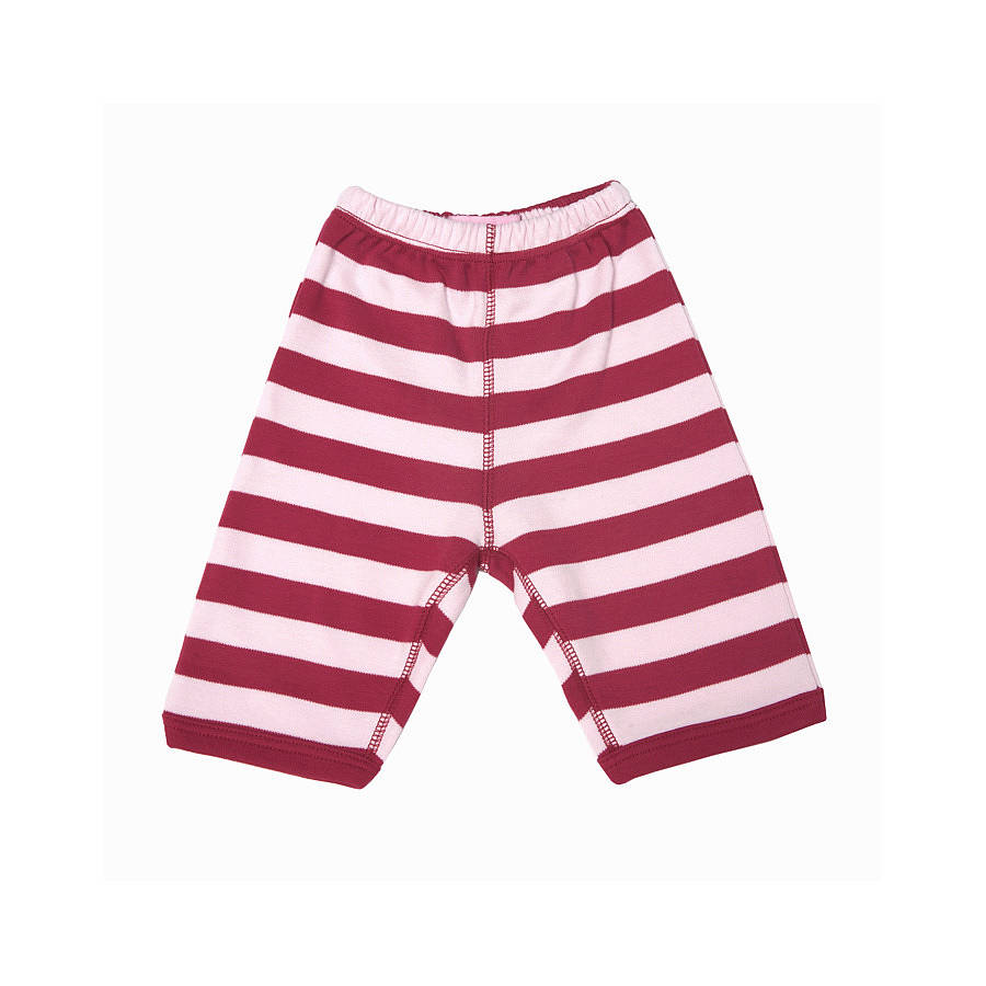 Pale Pink & Raspberry Baby Trousers By Bob & Blossom ...