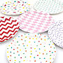 Set Of Eight Paper Party Plates, thumbnail 1 of 6