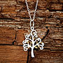 Silver Tree Necklace With Gold Highlights, thumbnail 1 of 2