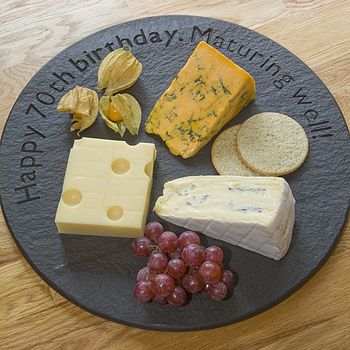 Personalised Slate Round Serving Board, 3 of 9