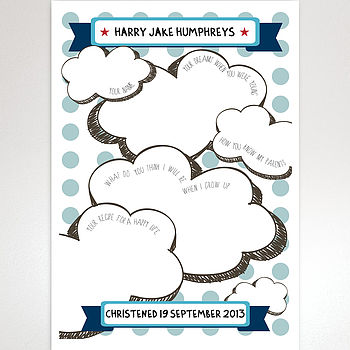 Personalised Christening Guest Book Card, 4 of 8