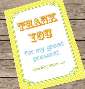 Personalised Party 'thank You' Card By Precious Little Plum ...