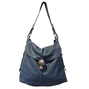 Large Leather Hobo Handbag With Adjustable Handle, 8 of 10