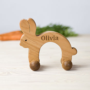 Personalised Wooden Bunny Rabbit, 2 of 3
