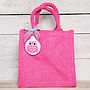 Personalised Jute Bag With Owl Key Ring, Teachers Gift, thumbnail 1 of 4