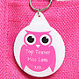 Personalised Jute Bag With Owl Key Ring, Teachers Gift, thumbnail 3 of 4