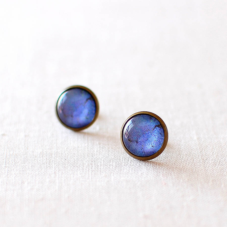 lapis lazuli earrings by juju treasures | notonthehighstreet.com