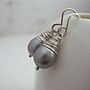 Grey Baroque Pearl Necklace And Earring Set, thumbnail 4 of 9