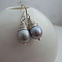 Grey Baroque Pearl Necklace And Earring Set, thumbnail 5 of 9