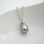 Grey Baroque Pearl Necklace And Earring Set, thumbnail 8 of 9