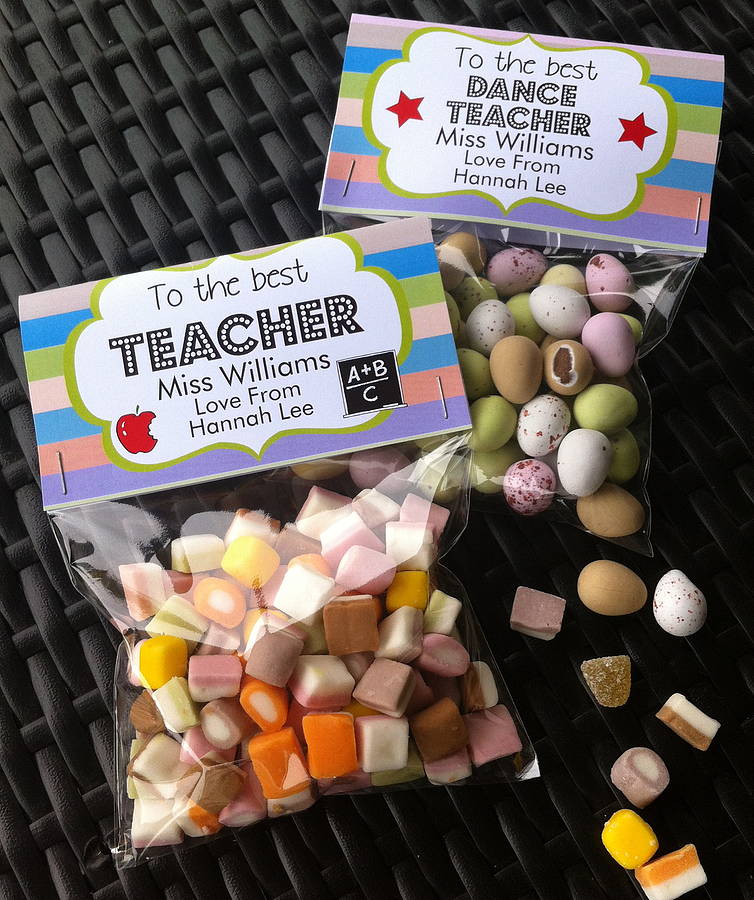 Teacher Thank You Gift Treat Bags By Tailored Chocolates and Gifts